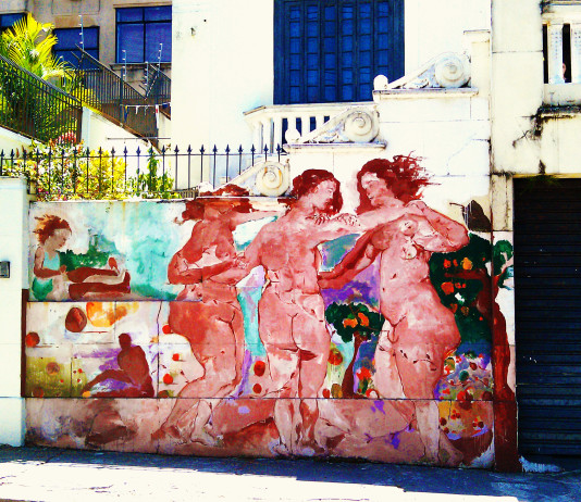 Booty in Brazil street art Santa Teresa